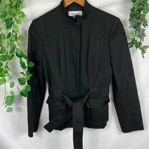 Calvin Klein snap up belted coat 4